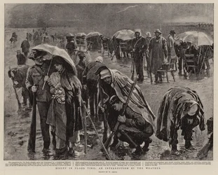 Bisley in Flood Time, an Interruption by the Weather